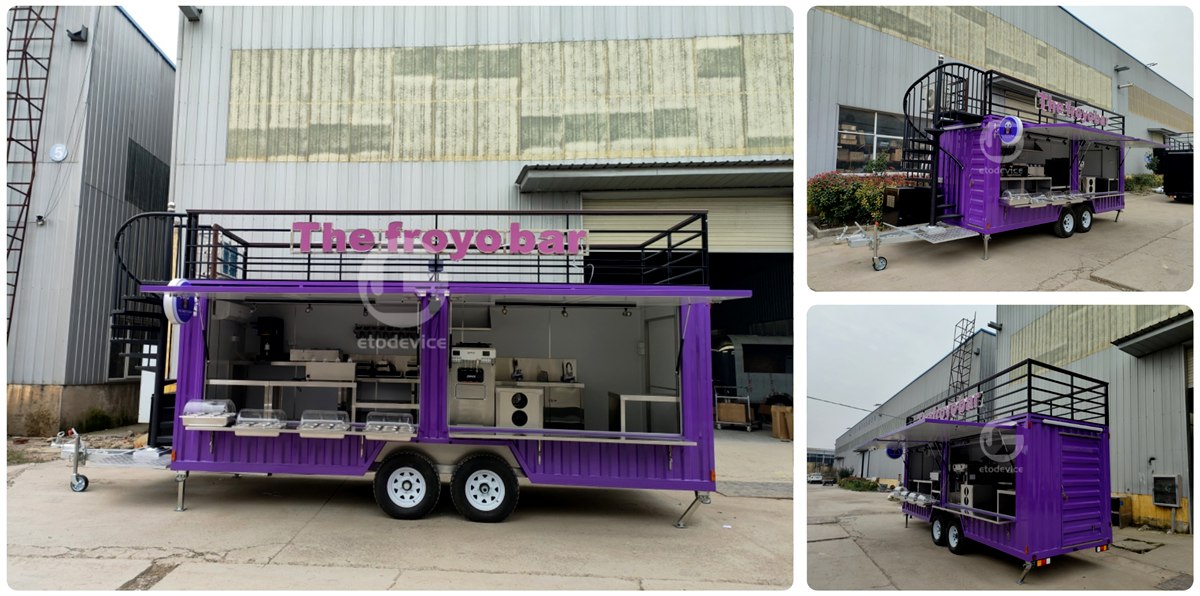 key features of the 20ft Shipping Container Food Trailer for Sale